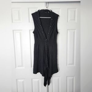 Chic Black Sleeveless Cardigan Vest
